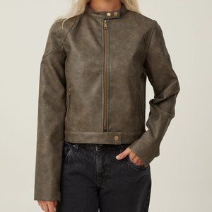 Cotton On Faux leather Moto Jacket